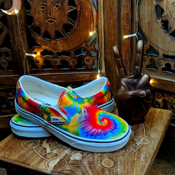 Vans Shoes - Vibrant rainbow colored tie-dye Vans